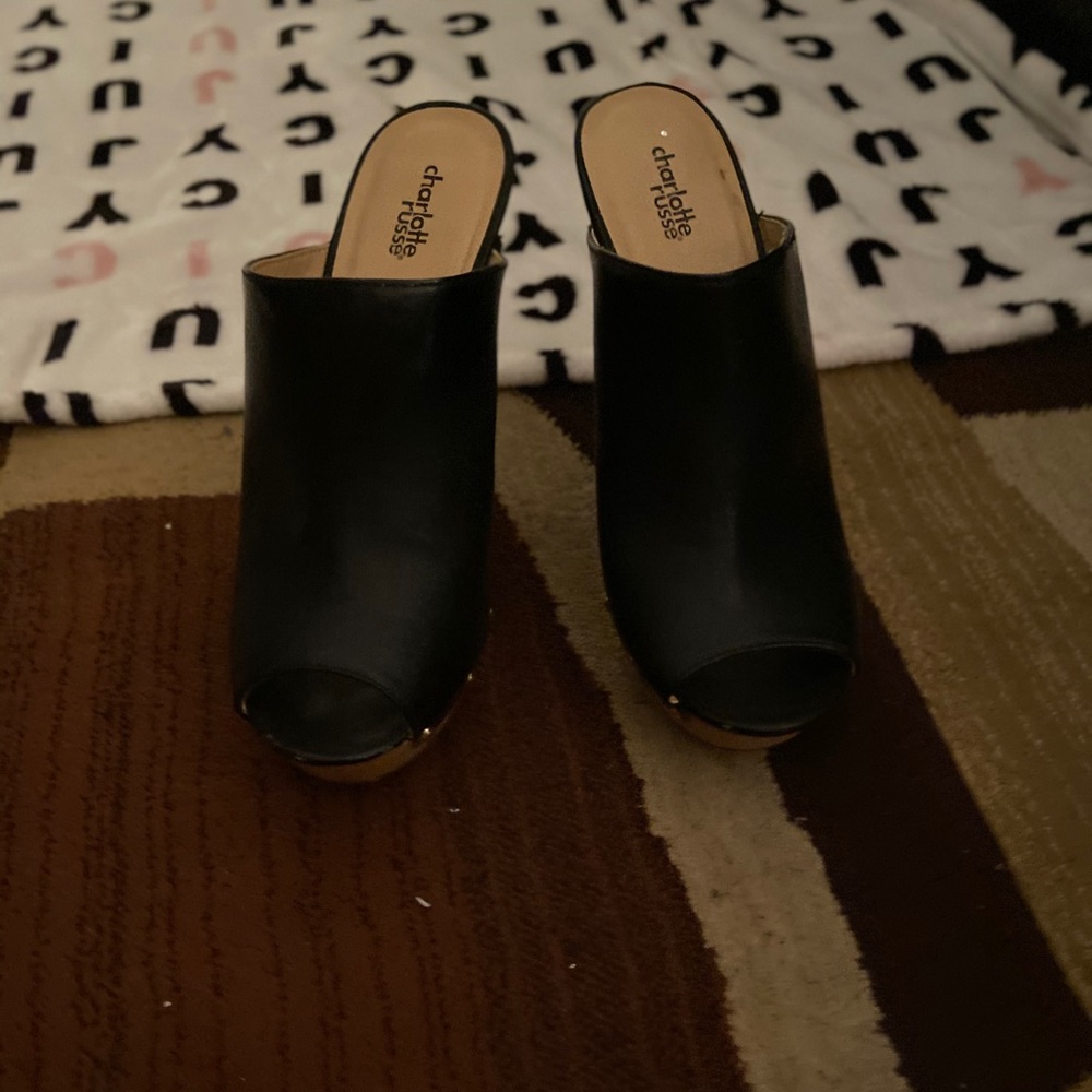 A Charlotte Russe high heel clogs/ mules